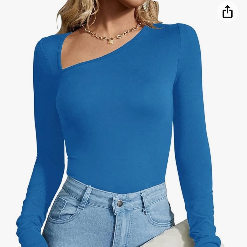 NEVER WORN - Cute, Blue Bodysuit